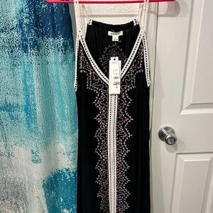 Exist Black and White Halter Maxi Sundress